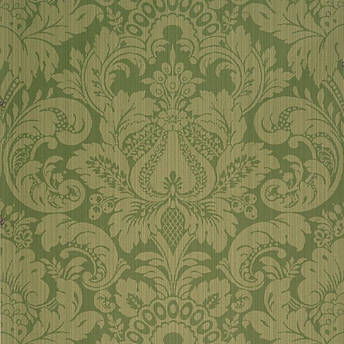 green damask wallpaper